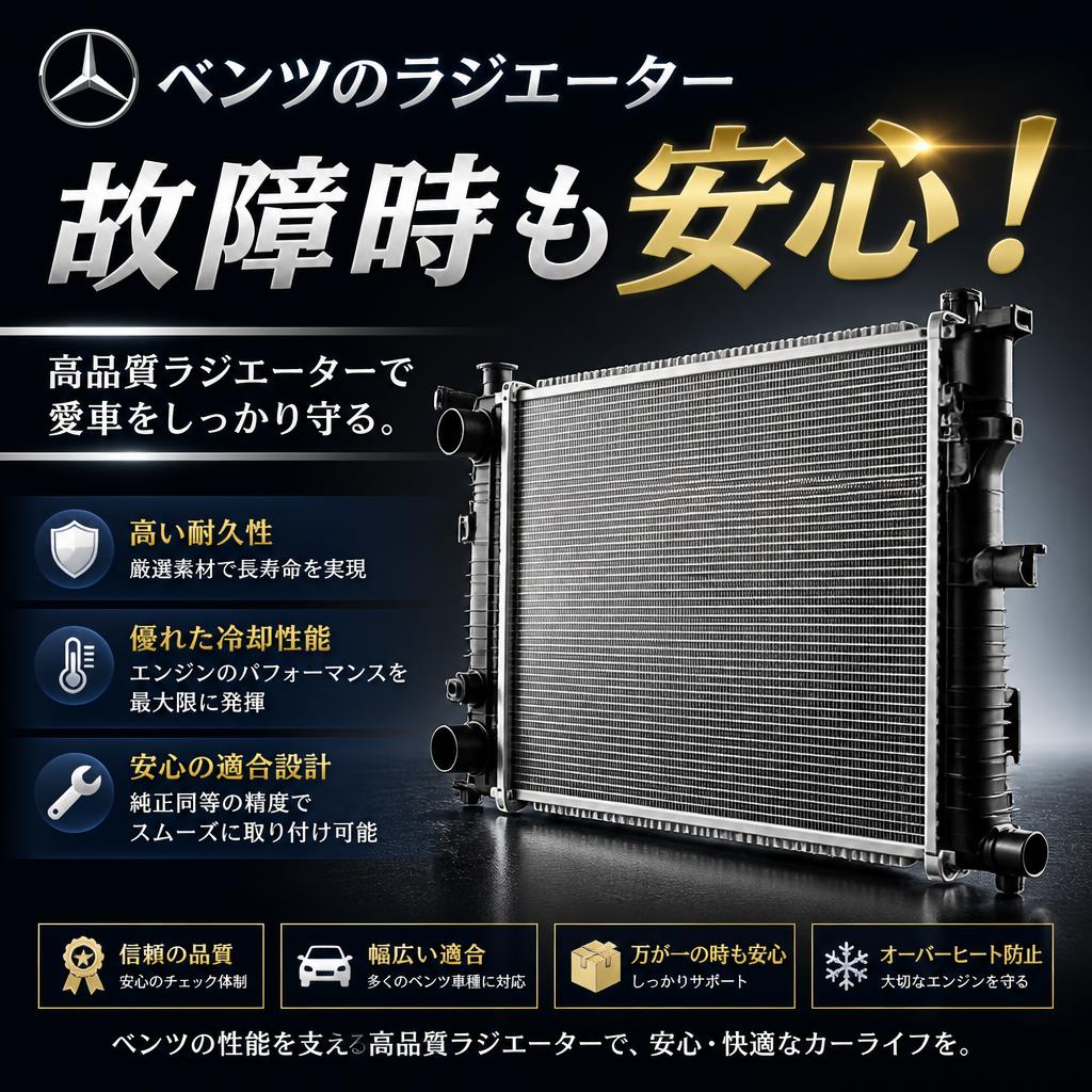 ベンツのラジエーター、故障時も安心！