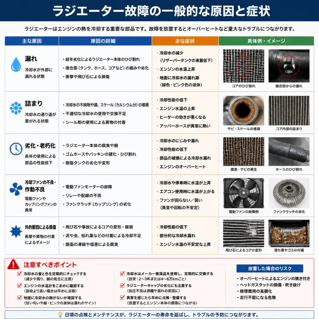 故障の原因と症状