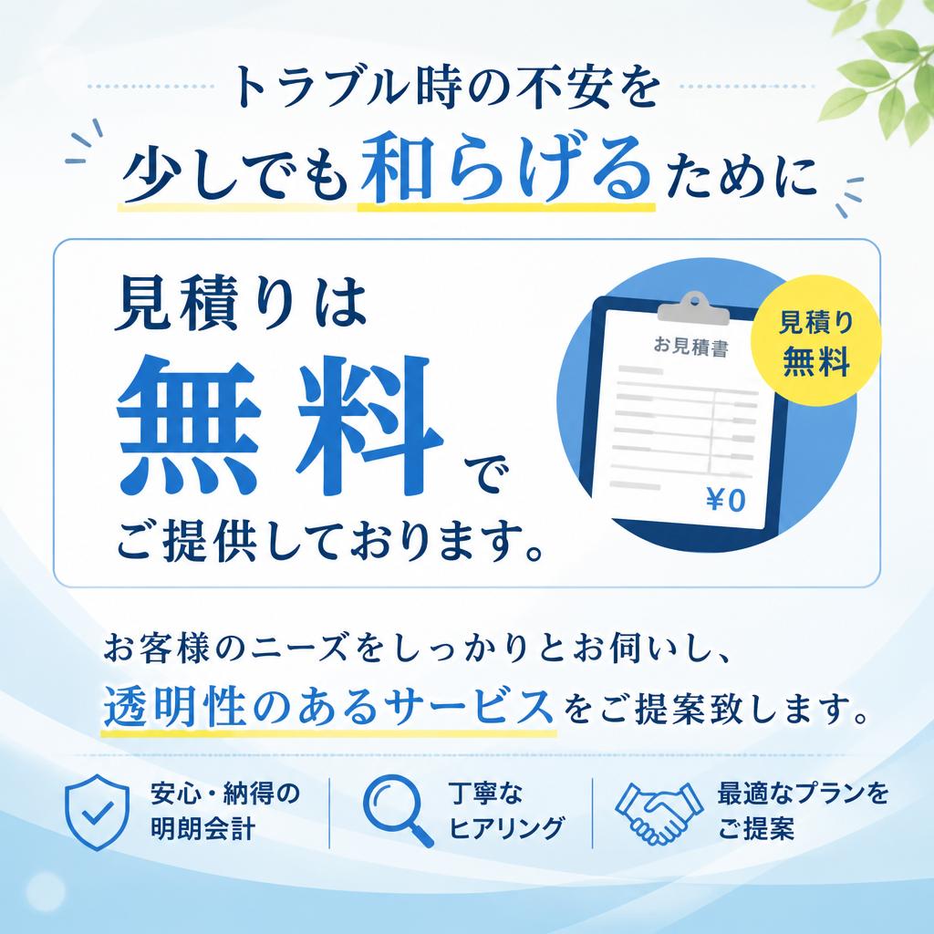 安心の無料見積り