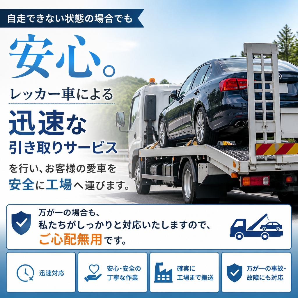 レッカーサービスで安心サポート