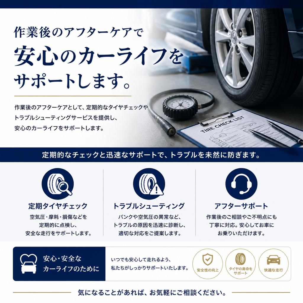 安心のアフターケア