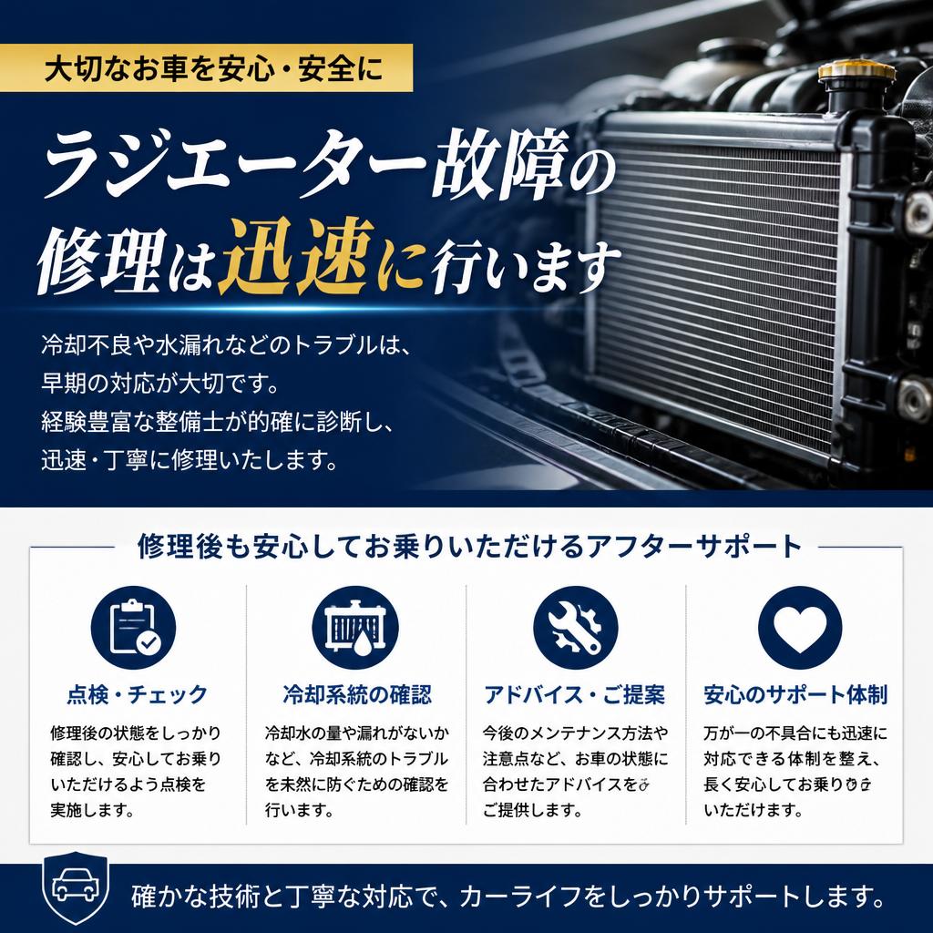 迅速な修理と安心のサポート