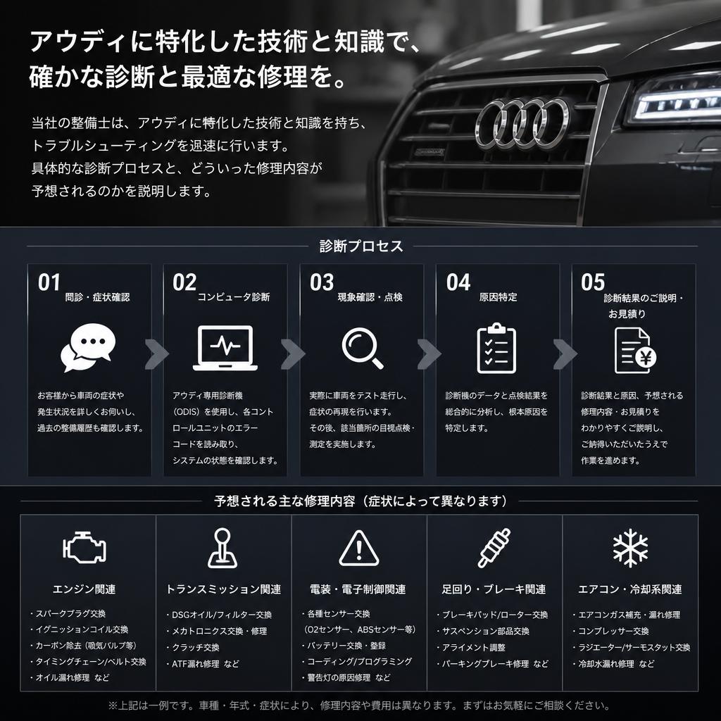 専門知識を持つ整備士による迅速な診断