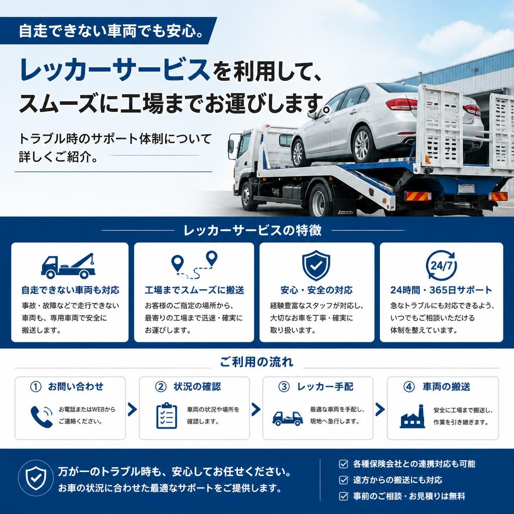 レッカーサービスのご案内