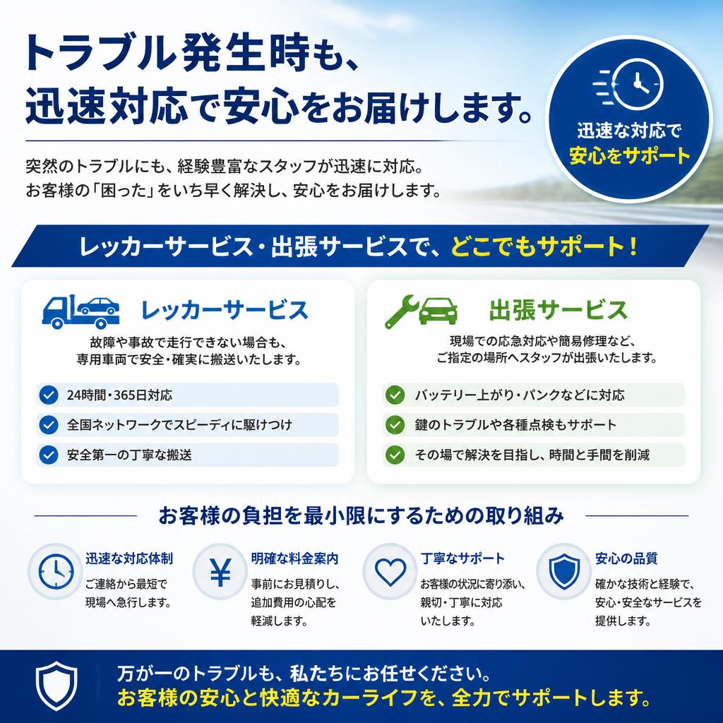 迅速な対応が信頼の証！