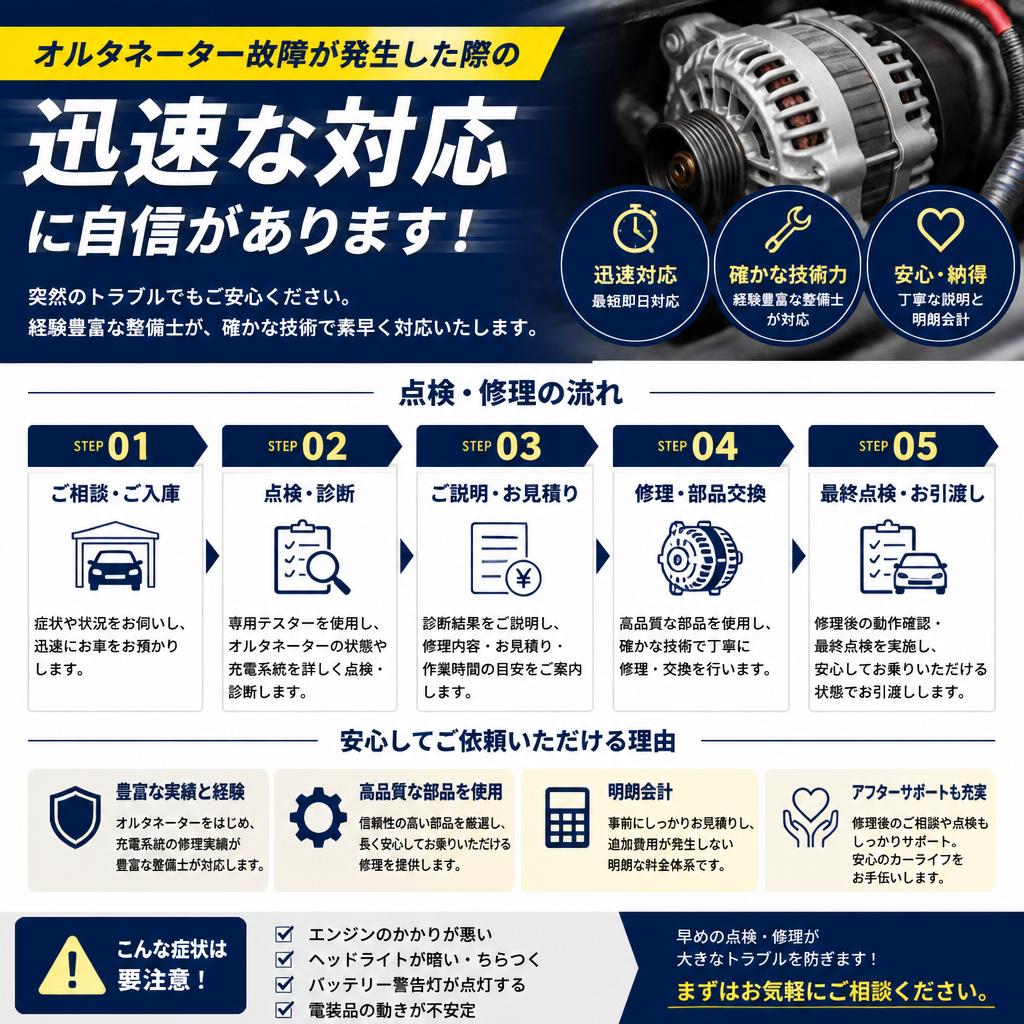 迅速な対応と修理